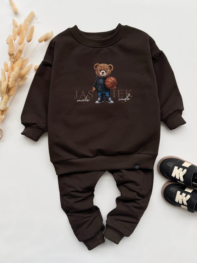 Komplet dla dziecka miś koszykarz (bluza + spodnie)