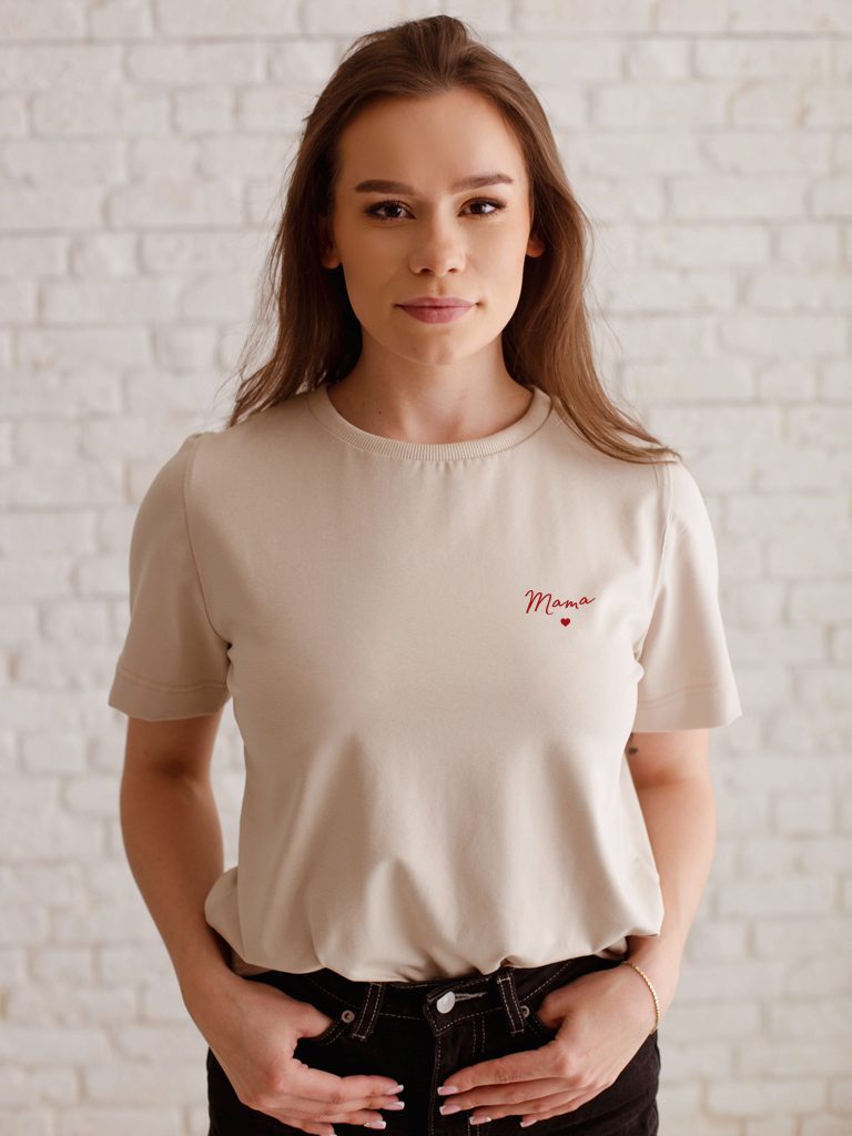 Koszulka damska Mama z serduszkiem