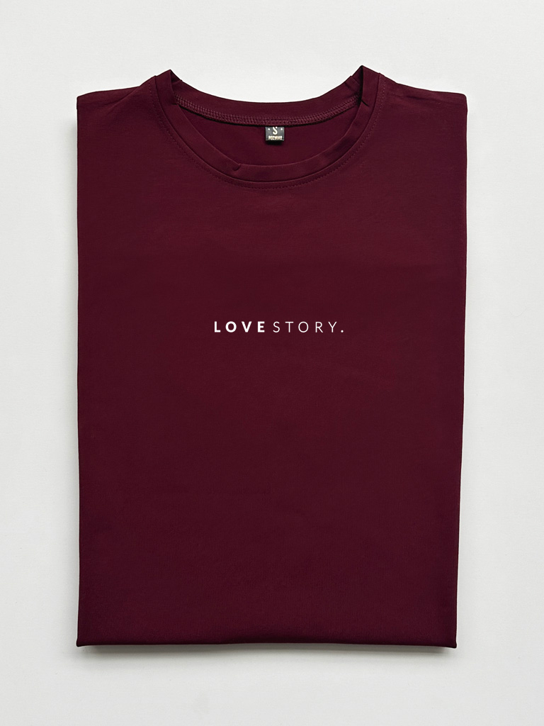 Koszulka męska z nadrukiem love story.