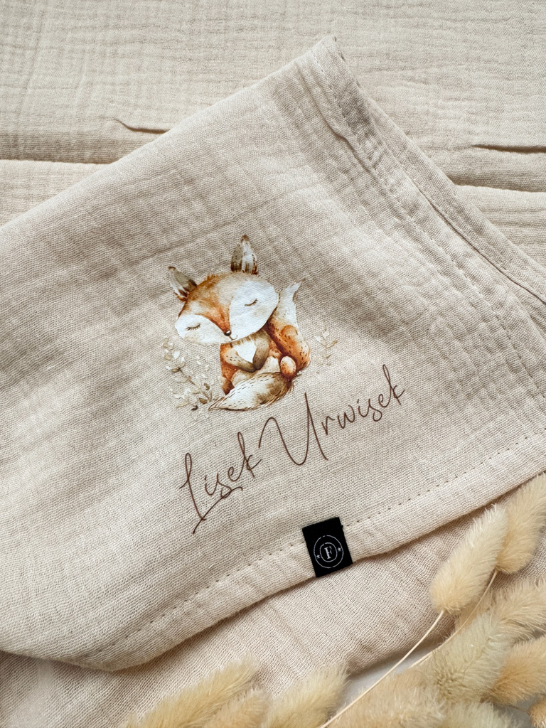 Pieluszka muślinowa lisek urwisek