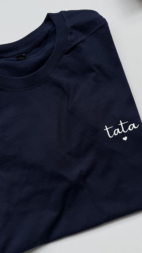 Koszulka męska granatowa tata z serduszkiem rozmiar M