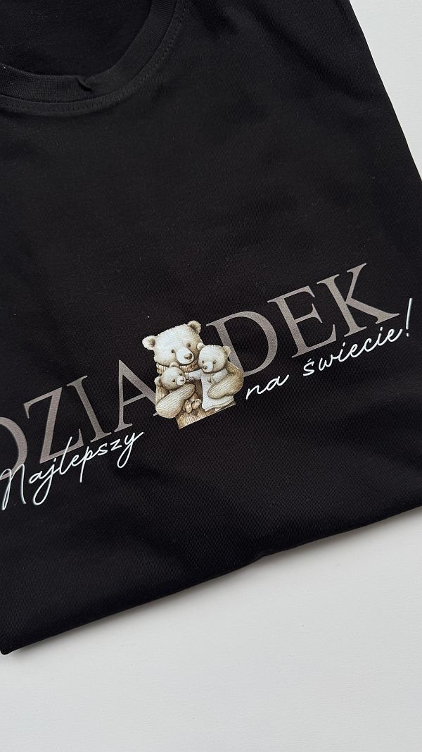 Koszulka męska czarna dziadek rozmiar XL