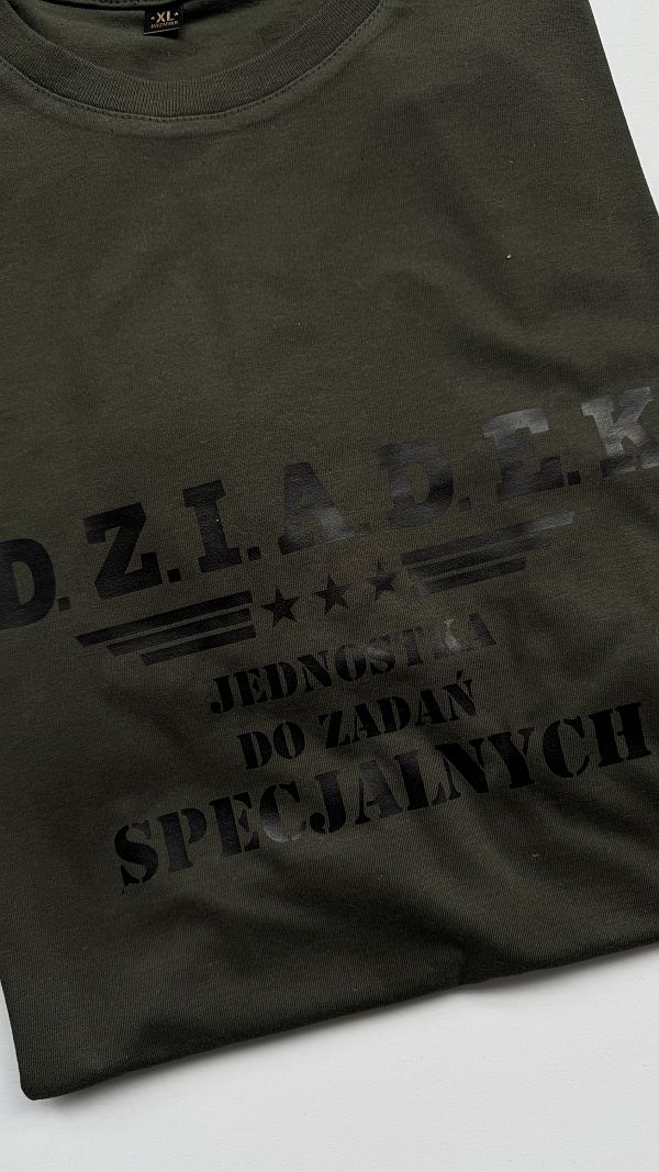 Koszulka męska oliwkowa Dziadek jednostka rozmiar XL