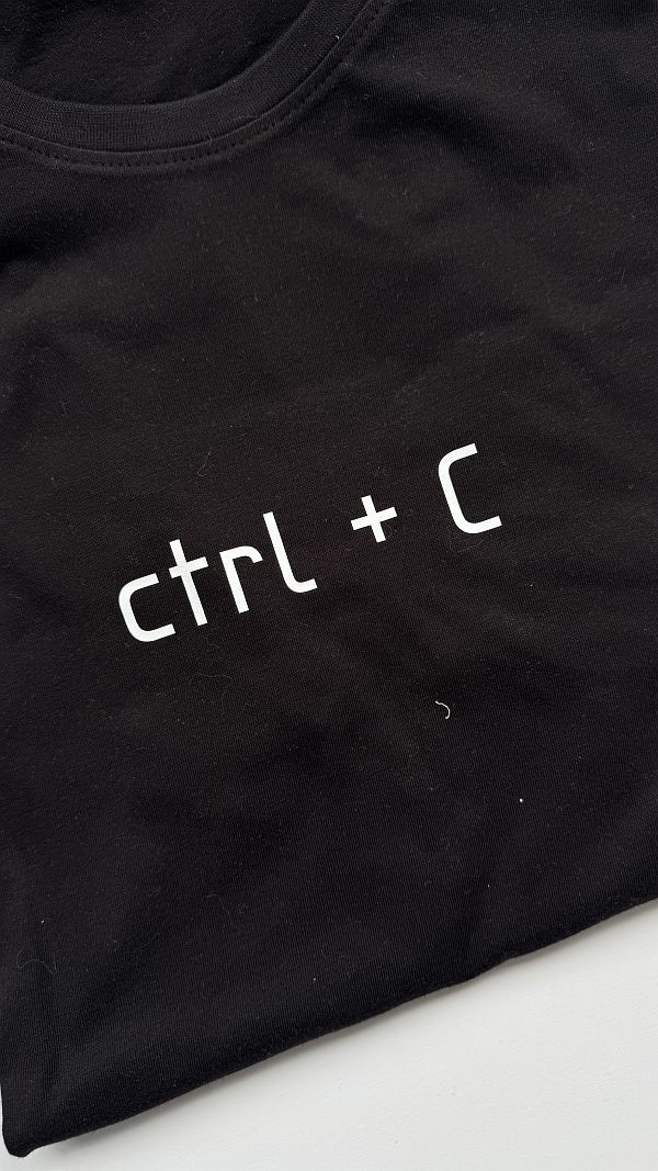 Koszulka męska czarna ctrl+c rozmiar XL