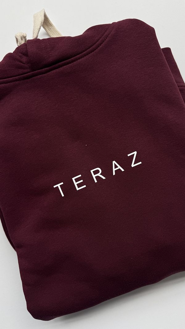 Bluza unisex bordowa TERAZ rozmiar XS