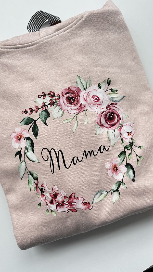 Bluza brudny róż mama wieniec rozmiar XL