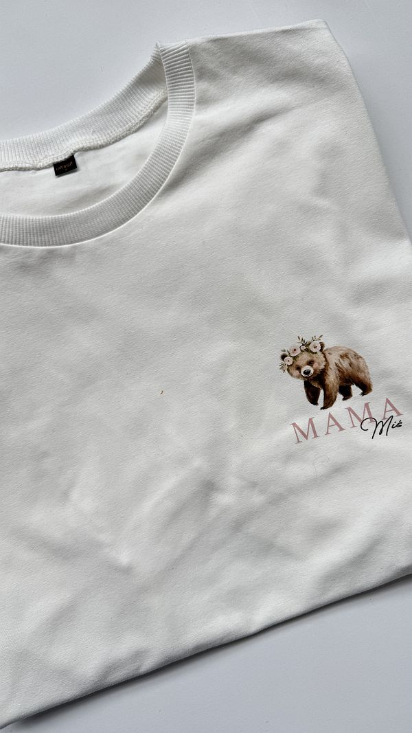 Koszulka damska mama miś rozmiar oversize