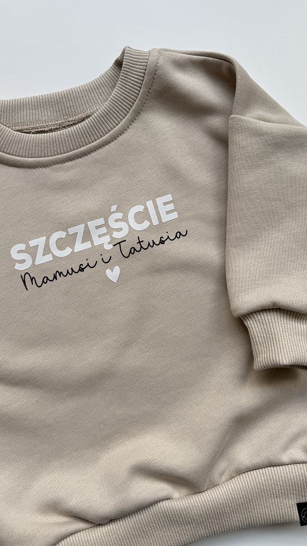 Bluza jasny beż szczęście mamusi i tatusia rozmiar 74