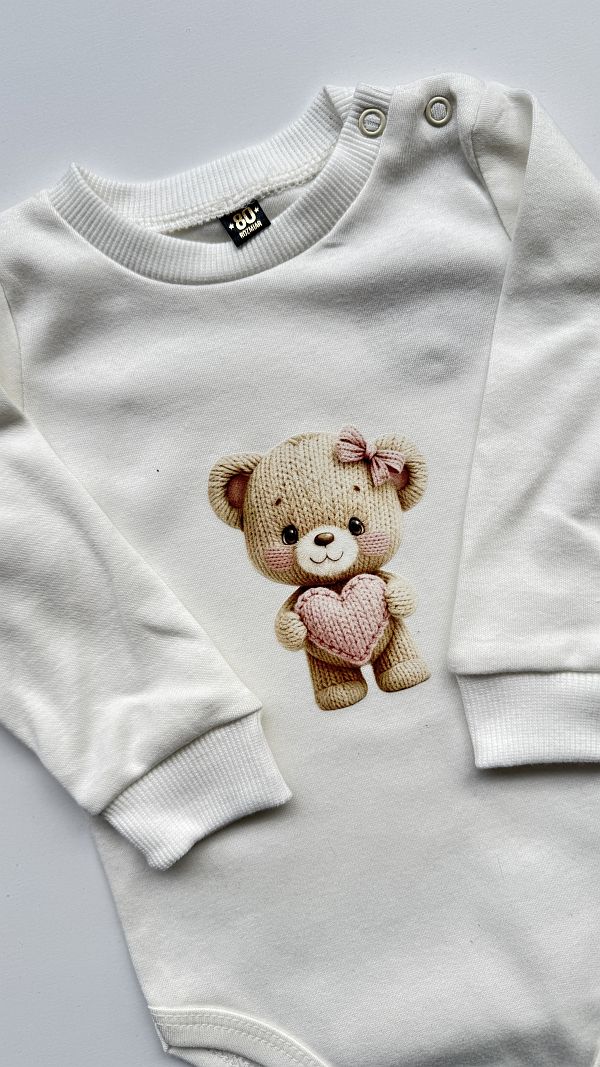 Body ecru misio z serduszkiem rozmiar 80