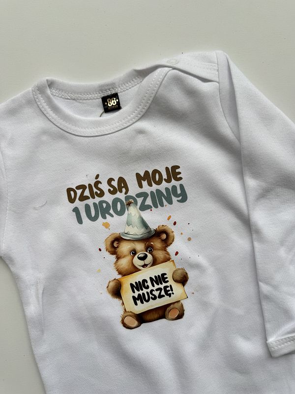 Body białe dziś są moje urodziny rozmiar 86