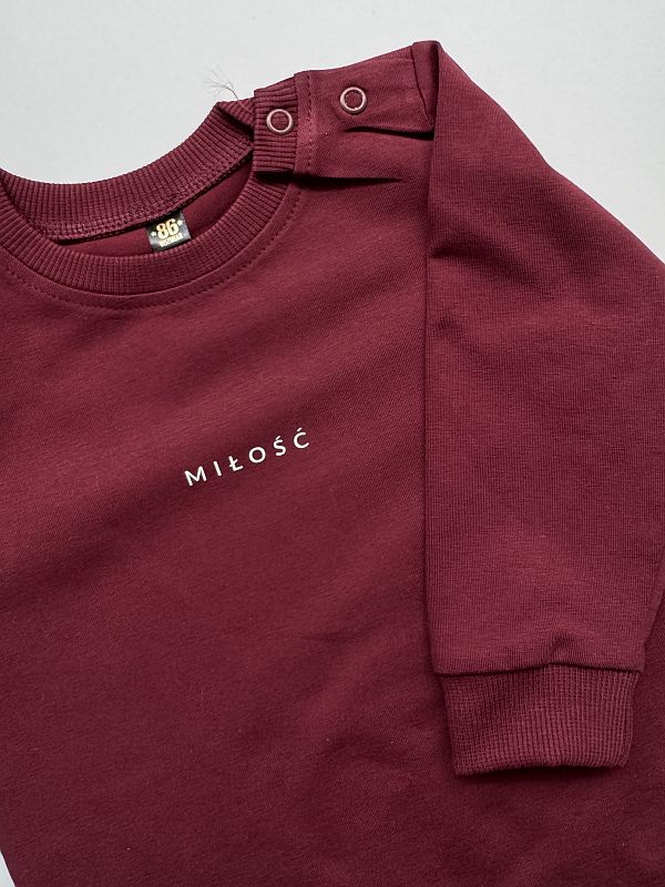 Body bordowe miłość rozmiar 86