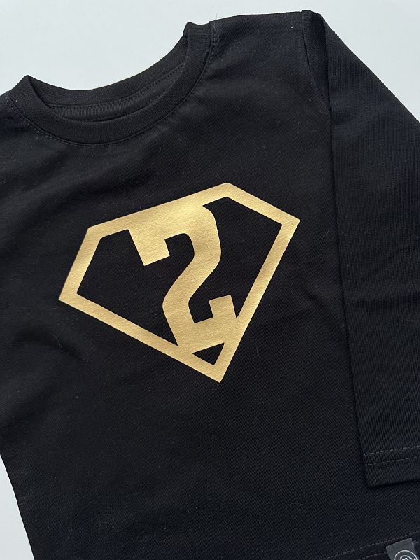 Koszulka czarna z długim rękawem na dwa latka rozmiar 86