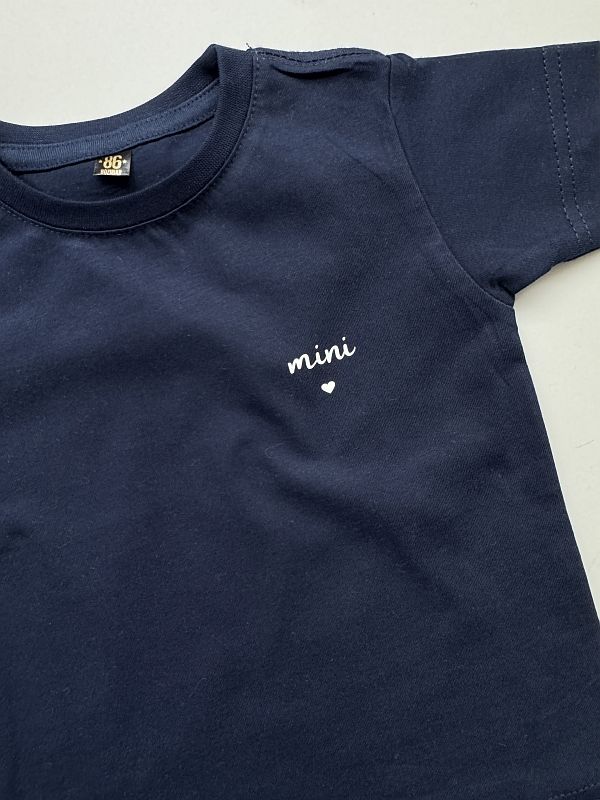 Koszulka granatowa z krótkim rękawem mini rozmiar 86
