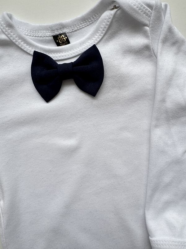 Body z muchą białe długi rękaw rozmiar 86