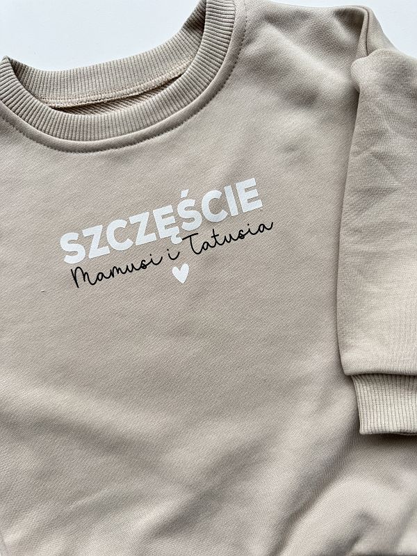 Bluza jasny beż szczęście mamusi i tatusia rozmiar 86