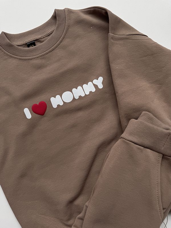 Komplet kawowy i love mommy rozmiar 92