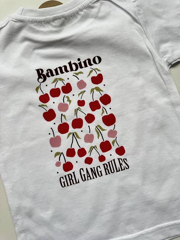 Koszulka biała z nadrukiem bambino rozmiar 92