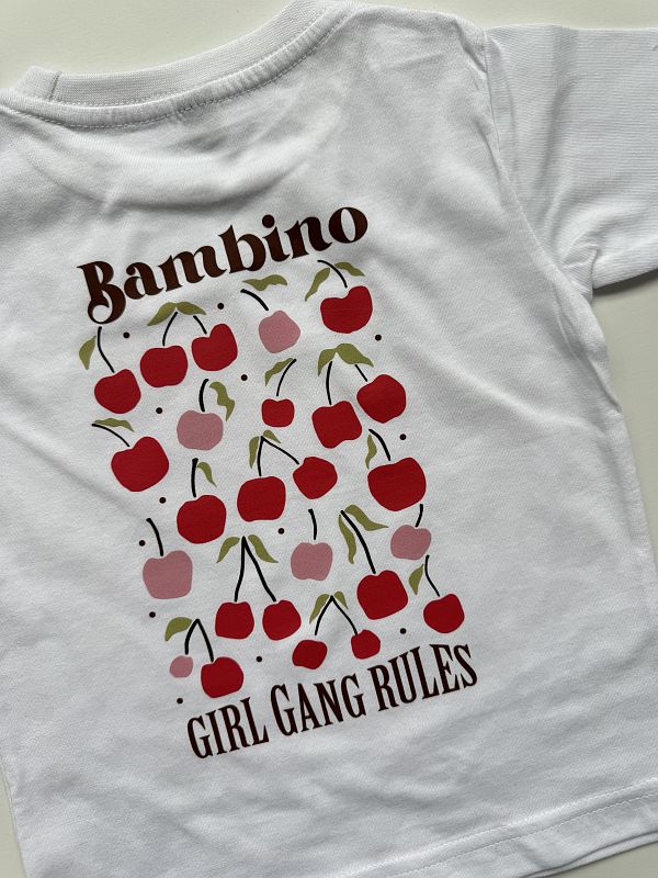 Koszulka biała z nadrukiem bambino rozmiar 92