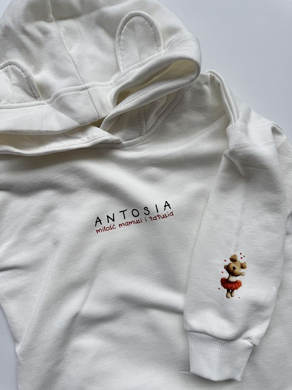 Bluza ecru Antosia miłość mamusi i tatusia rozmiar 98