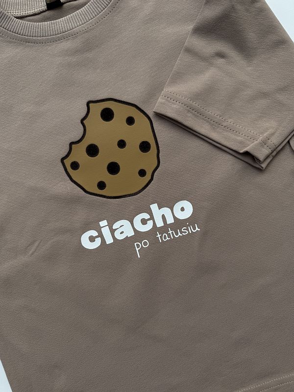 Koszulka kawowa ciacho po tatusiu rozmiar 104