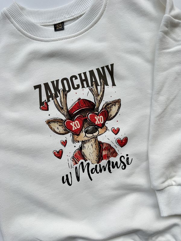 Bluza ecru zakochany w mamusi rozmiar 104
