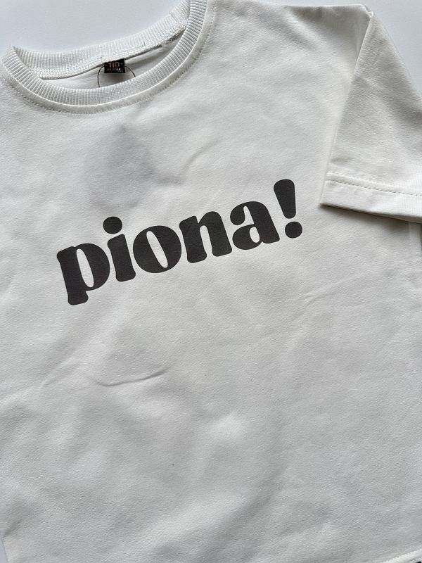 Koszulka ecru oversize piona! rozmiar 110