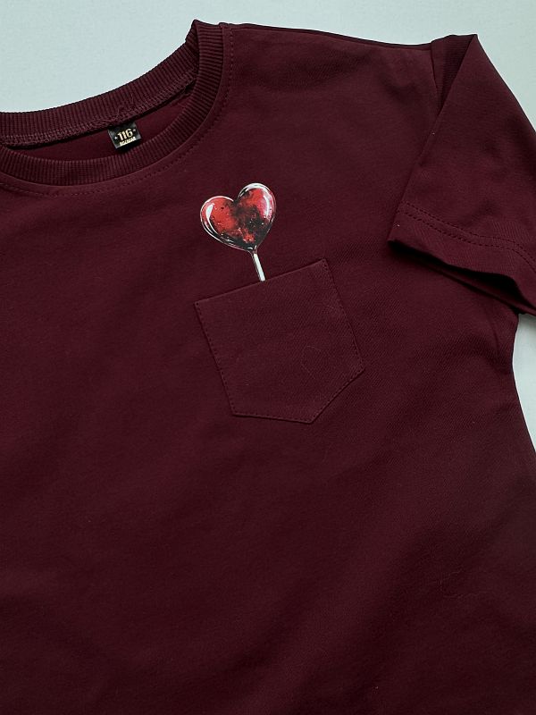 Koszulka z lizakiem w kieszonce rozmiar 116