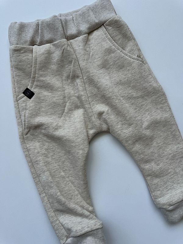 Spodnie beż melanż rozmiar 74