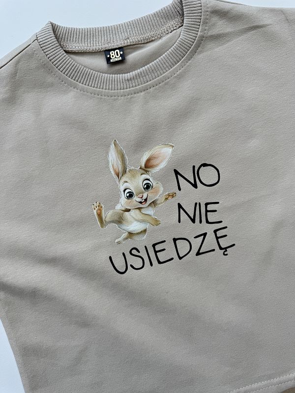 Koszulka oversize no nie usiedzę rozmiar 80