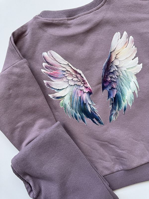 Komplet wrzosowy ze skrzydłami rozmiar 80