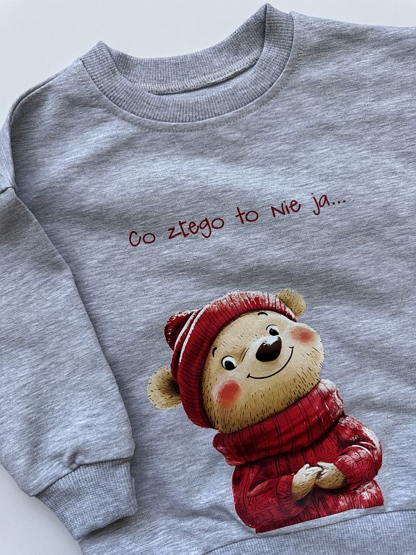 Bluza szara co złego to nie ja rozmiar 86