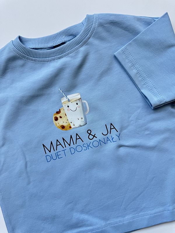 Koszulka oversize niebieska duet doskonały rozmiar 86