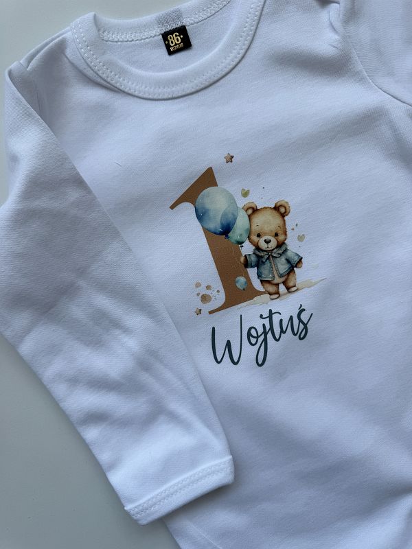 Body na urodziny z misiem rozmiar 86