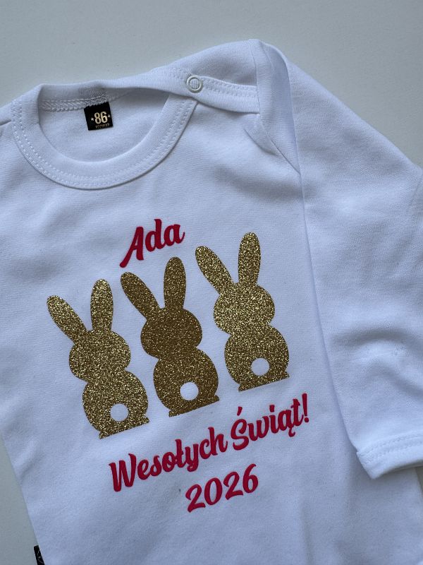 Body z zajączkami i imieniem Ada rozmiar 86