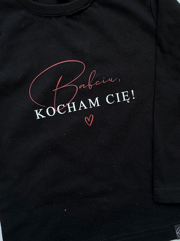 Koszulka czarna babciu kocham Cię rozmiar 98