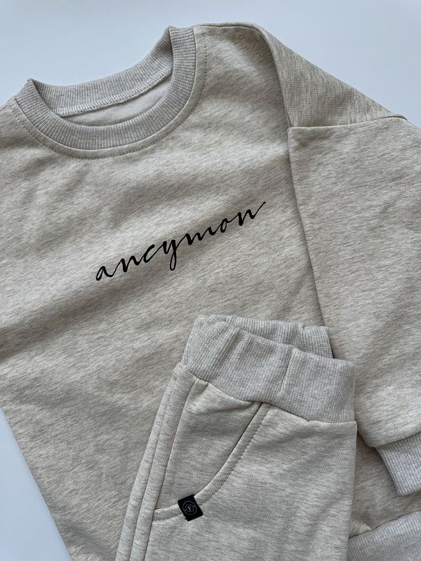 Komplet beż melanż ancymon rozmiar 98