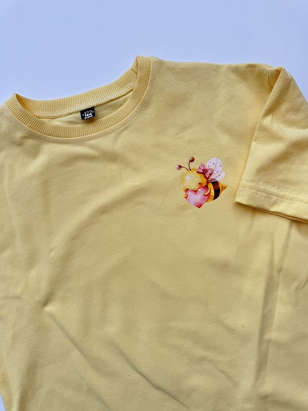 Koszulka zółta z pszczółką rozmiar 122