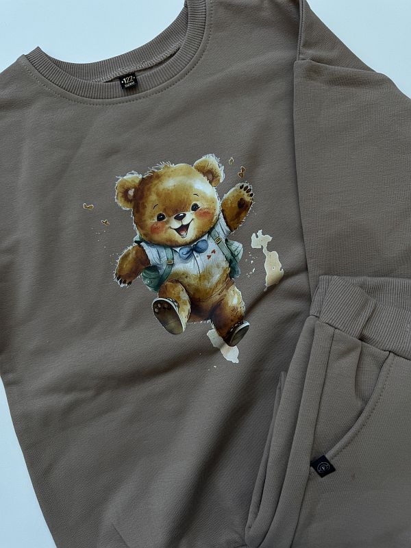 Komplet kawowy z misiem rozmiar 122