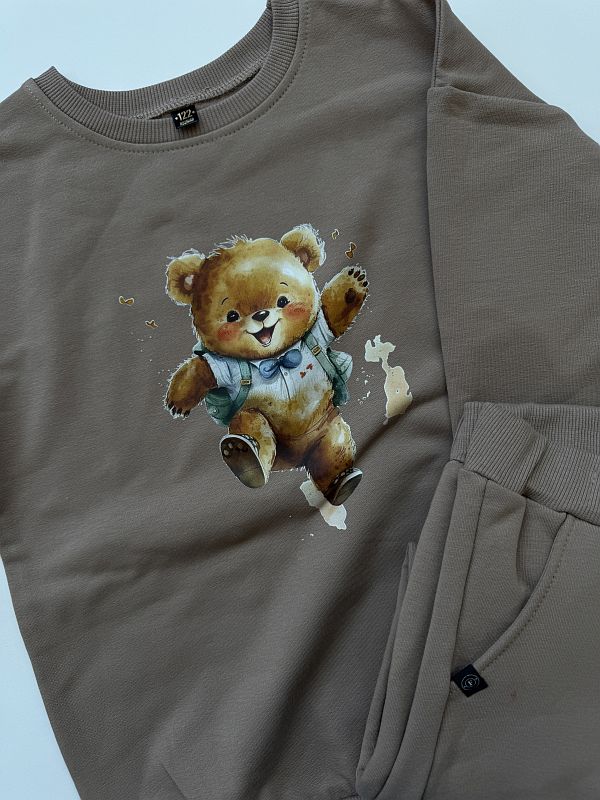 Komplet kawowy z misiem rozmiar 122