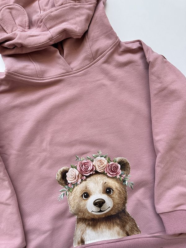 Bluza z uszami misia z misiem rozmiar 128