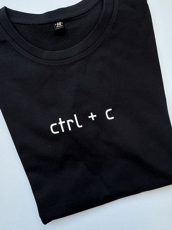 Koszulka męska czarna ctrl+c rozmiar M