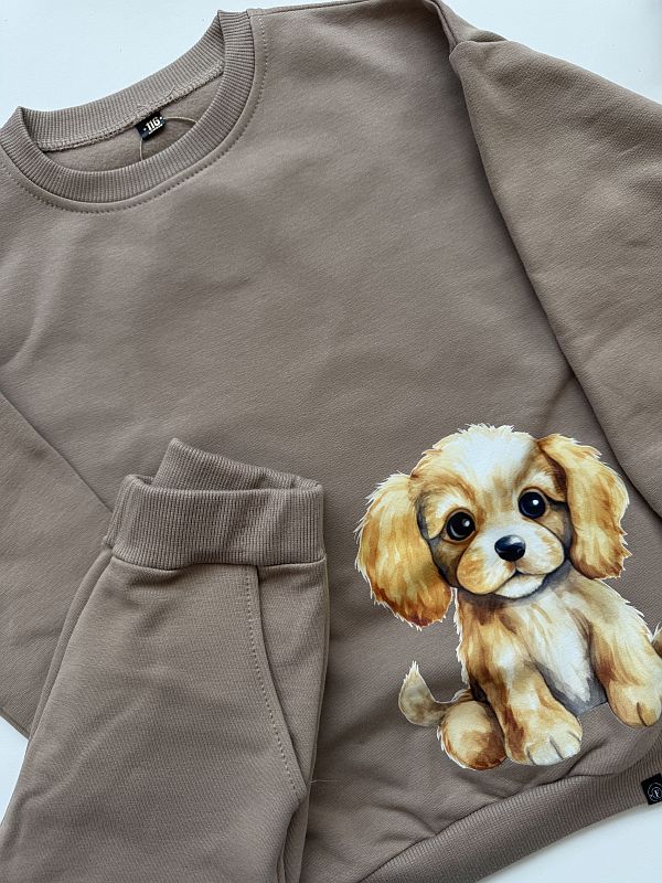 Komplet kawowy z pieskiem rozmiar 116