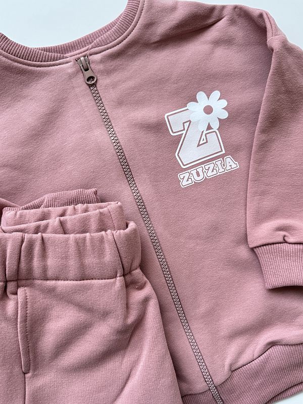 Komplet brudny róż z imieniem Zuzia rozmiar 98