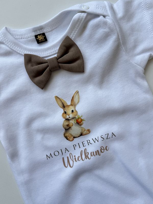 Body z krótkim rękawem moja pierwsza Wielkanoc rozmiar 86