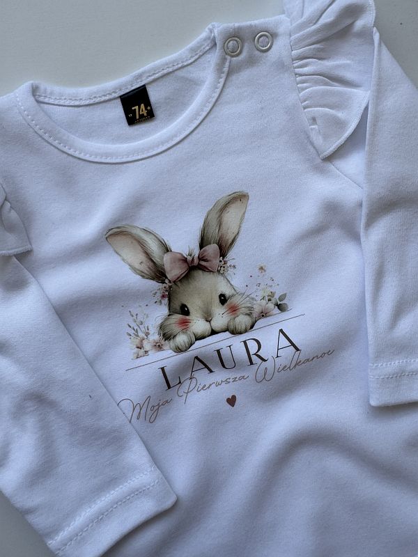 Body z ozdobnym rękawem Laura moja pierwsza Wielkanoc rozmiar 74