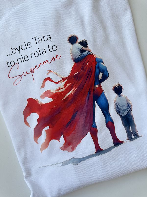 Koszulka męska bycie tatą to super moc rozmiar L