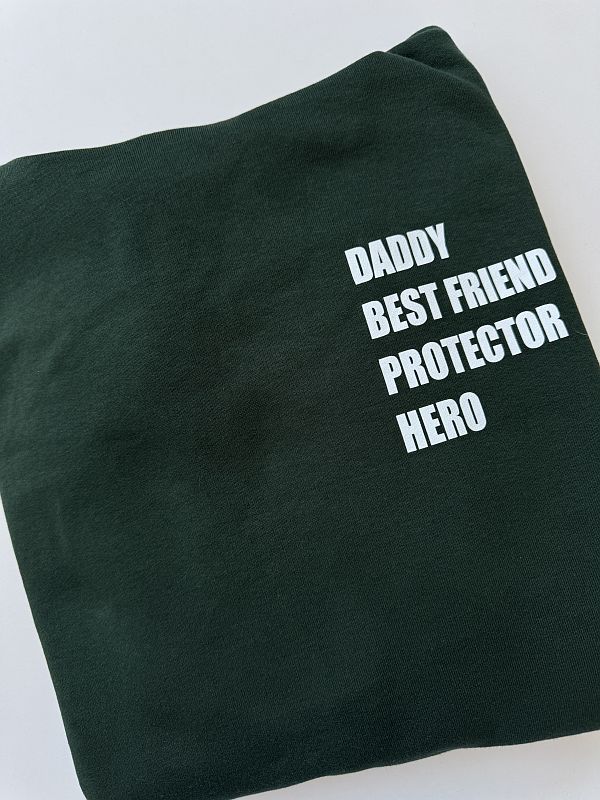 Bluza męska zielona daddy best priend rozmiar M