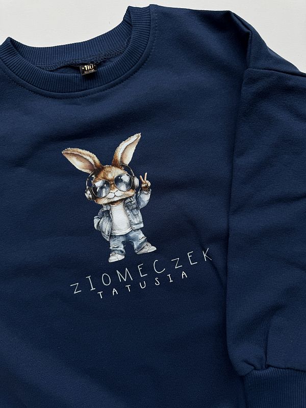 Bluza ciemnoniebieska ziomeczek tatusia rozmiar 110