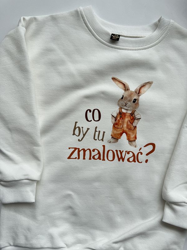 Bluza ecru co by tu zmalować rozmiar 110