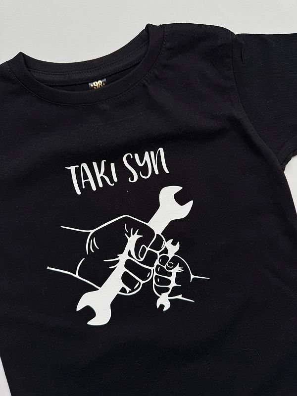 Koszulka czarna z krótkim rękawem klucze rozmiar 98